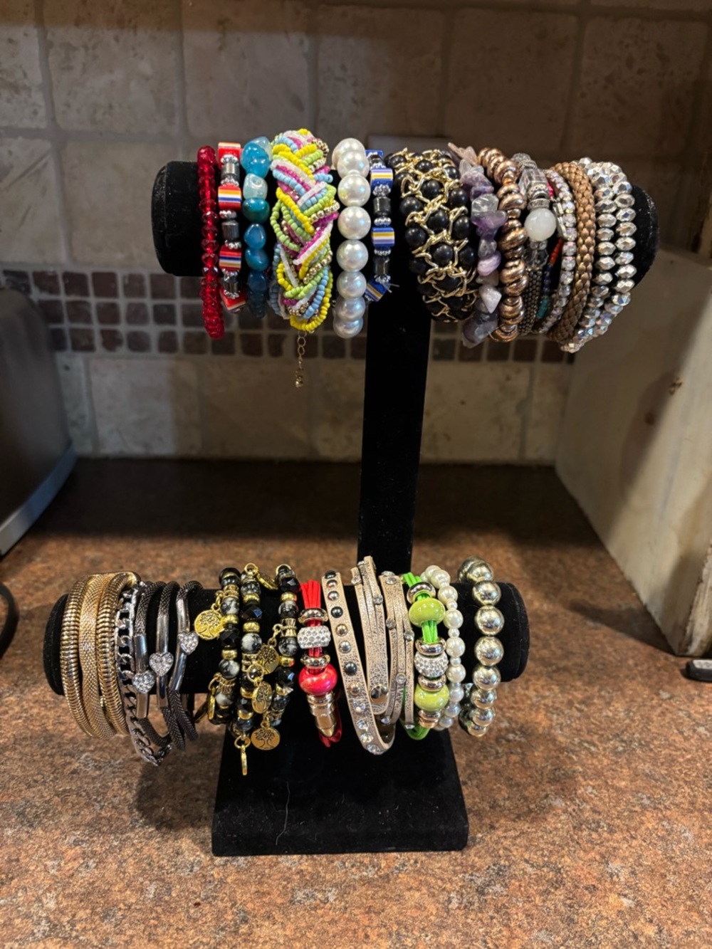 💜Colorful Mixed Bracelet Set - Multicolor Beaded & Metal Stack